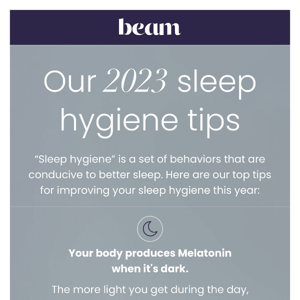 What is "sleep hygiene"?