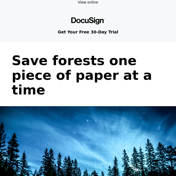 Save Time and Trees with eSignature
