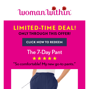 🌟 The BEST Selection Of Extended Sizes! Try Our 7-Day Pant Today!