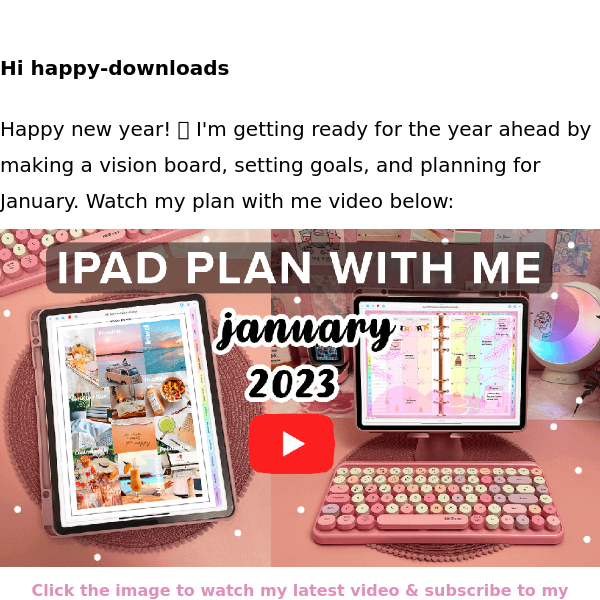 ✨New freebies, plan with me video + 2023 digital planners