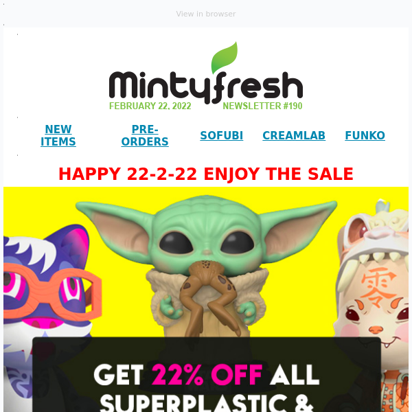 🤑 22% Discount on all Funko POP! & Superplastic figures 🤑
