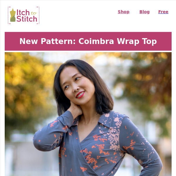 New Pattern: Coimbra Wrap Top