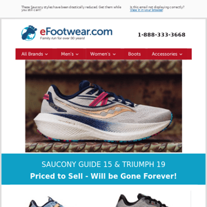 Saucony Triumph 19 & Guide 15 - Priced to Sell!
