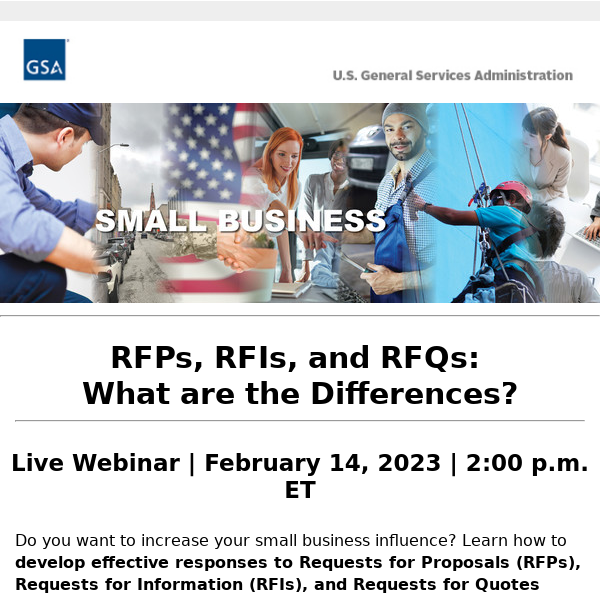 REGISTER NOW: FREE WEBINAR - RFIs, RFQs, and RFPs: What are the Differences?
