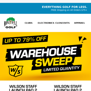 🚨 Wilson Warehouse Sweep: Up to 79% OFF