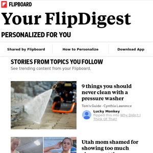 What's new on Flipboard: Stories from Lifestyle, News, Technology and more