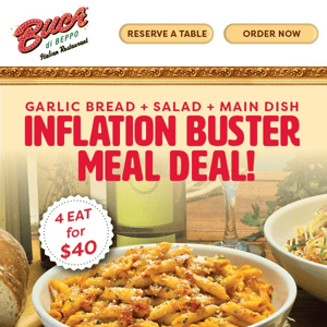 Buca di Beppo, 4 Can Dine For Just $40!  - Reserve Now