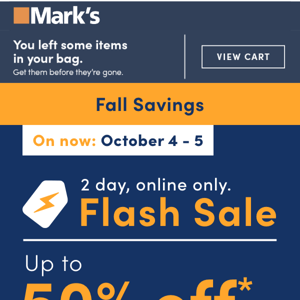Flash Sale! Transition into Fall. 2 Days Only!