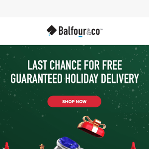Last Chance: Guaranteed Holiday Delivery