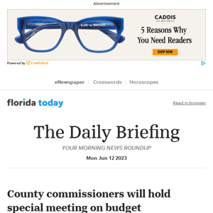 Daily Briefing: County commissioners will hold special meeting on budget