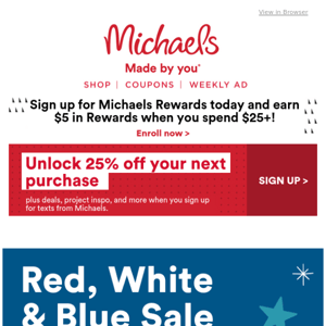 Heyyy! You've unlocked 50% off Red, White & Blue.