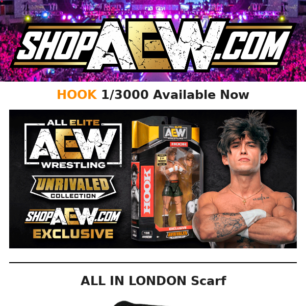 Chase 1/3000 Exclusive HOOK Action Figures Available Now - All Elite  Wrestling