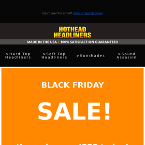 Jeep Headliner Black Friday Sale – 10% Off 🤫