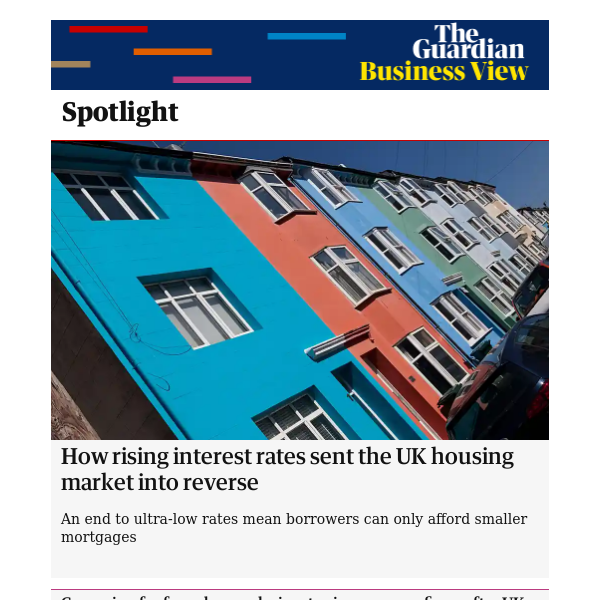 Business View: How rising interest rates sent the UK housing market into reverse