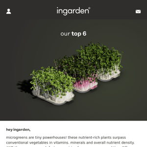 our top 6 🏆 microgreens for your health 🌱