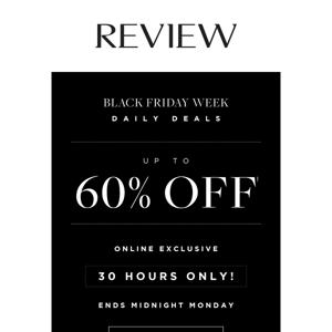 Up to 60% off the online edit