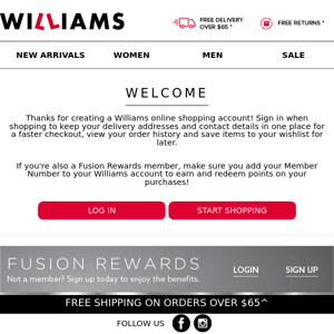 Hi Williams Shoes ! Welcome to Williams Shoes