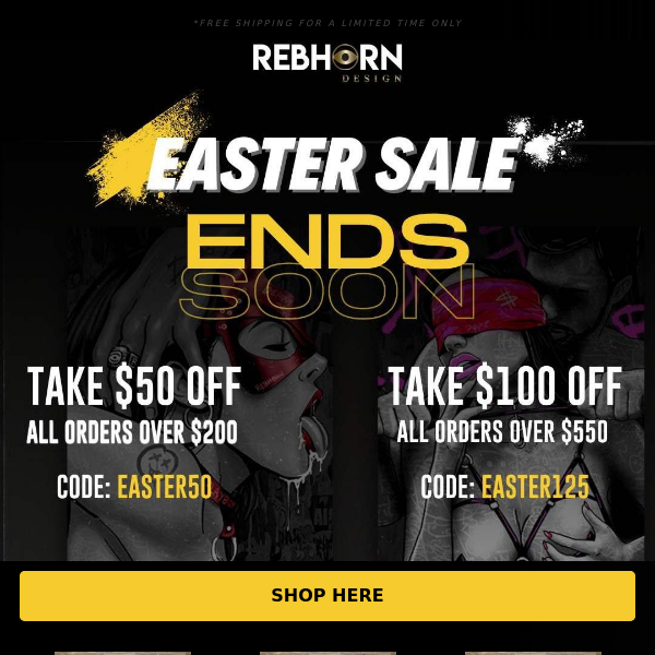 🚨 Easter Sale Ends Soon 💸 Take $125 Off Your Order