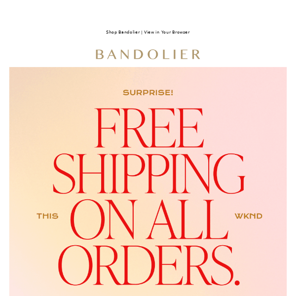 Psst…Free Shipping is on! 🙌