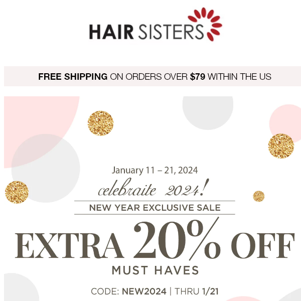 ENDS TODAY! EXTRA 20% OFF on the BESTSELLERS!