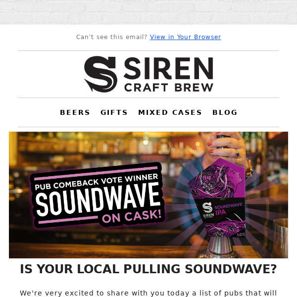 Soundwave is BACK on Cask 🙌