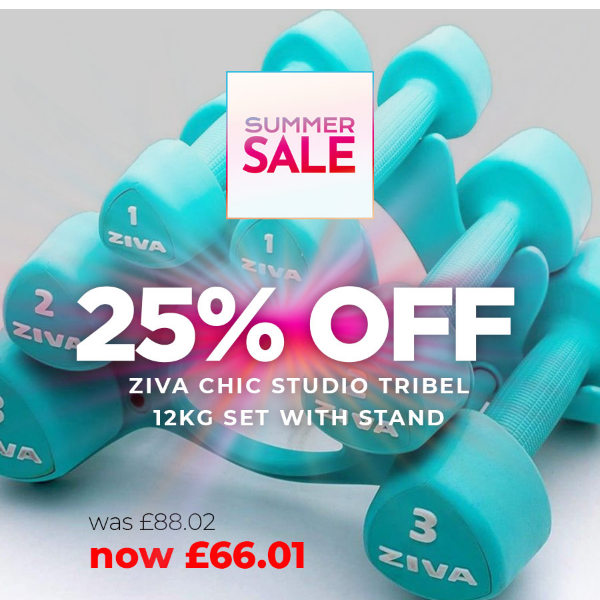 25% off of ZIVA tribell Sets with stand!