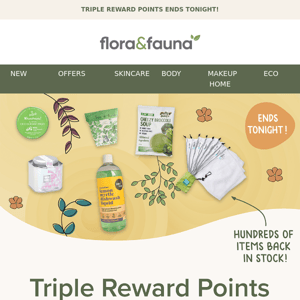 ENDS TONIGHT: Triple Reward Points! 🎉