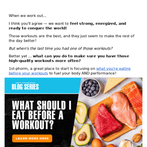 1st Phorm, how can food affect your workouts?