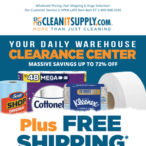 Shop The Clearance Center for HUGE SAVINGS Plus...