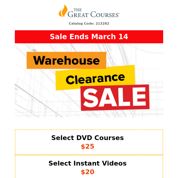 Final Hours! Select Courses Starting at $20