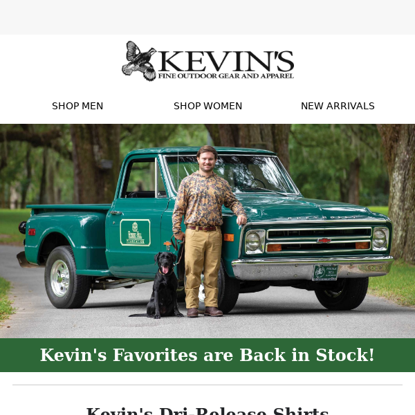 Kevin's Favorites are Back in Stock!