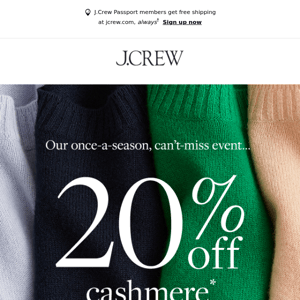 4 hours left: our once-a-season cashmere sale