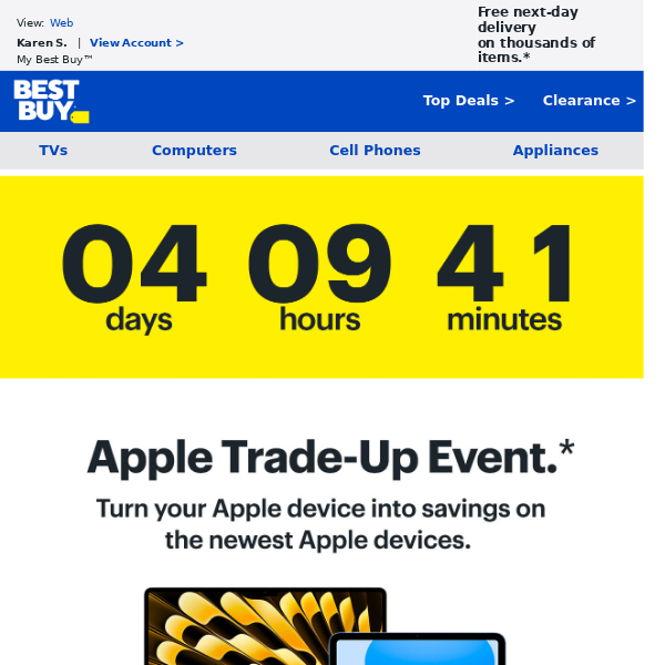 Look at this - the Apple devices you know, but at a lower price with trade-in! Want to pay less for great items?