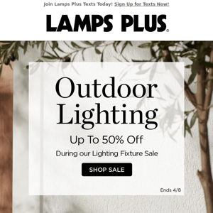Outdoor Lighting Up to 50% Off
