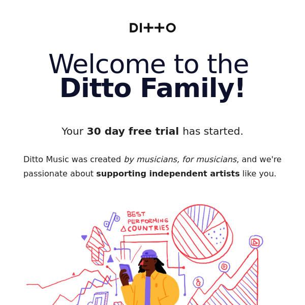 Ditto Music on X: 1 MILLION Ditto Artists! 🎉🎶 Thank you all for being  part of the Ditto Music family. 🖤 Keep an eye out, something BIG is coming  soon… 👀  /