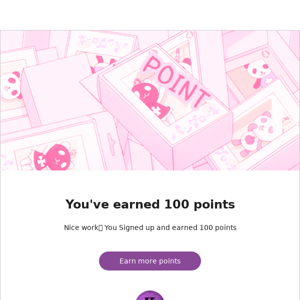 You've earned 100 points