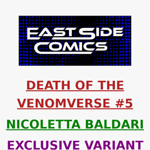 🔥 PRE-SALE in 30-Mins at 2PM (ET) 🔥 NICOLETTA BALDARI's DEATH OF VENOMVERSE #5 NECROKO VARIANT 🔥 LIMITED TO 600 W/ COA 🔥 SUNDAY (8/27) at 2PM (ET)