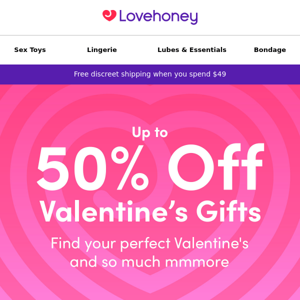 Looking for the sexy Valentine's Gift, Lovehoney ? 😏
