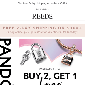 Buy 2, get 1 free from Pandora