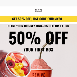 30 second smoothies at 50% off