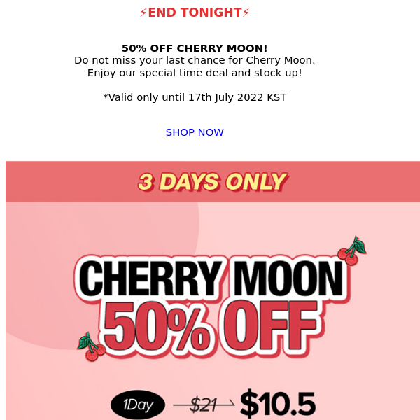 (Limited) 50% OFF ?? Cherry Moon Collection 