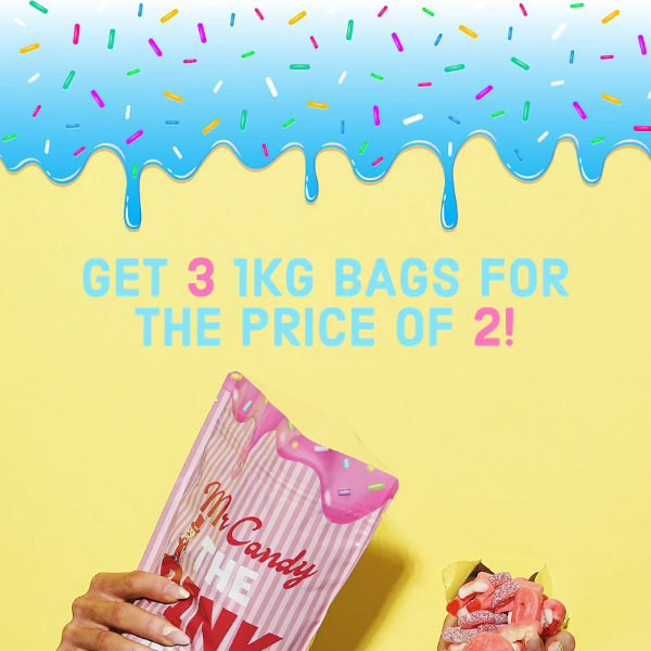 THREE 1KG BAGS FOR THE PRICE OF TWO!