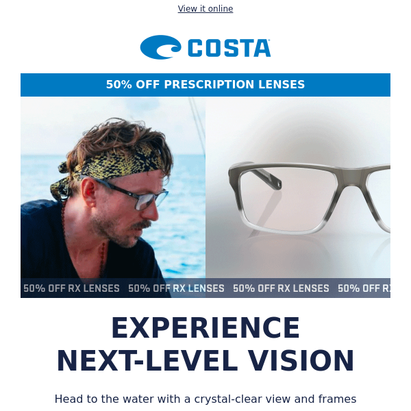 50% OFF Prescription Lenses - Costa Sunglasses