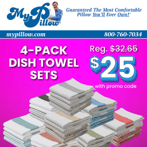 4-Pack Kitchen Dish Towel Sets $25.00