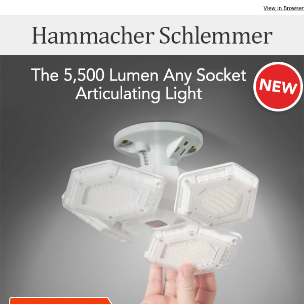 The 5,500 Lumen Any Socket Articulating Light