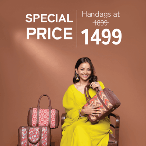 Special Price Alert! Handbags only at ₹1499.