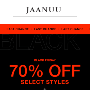 Final Hours: 70% Off Select Styles