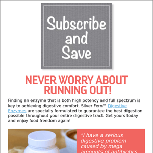 Digestive Enzyme - Subscribe and Save