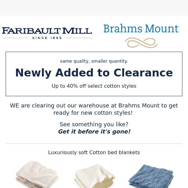 Cotton on Clearance!