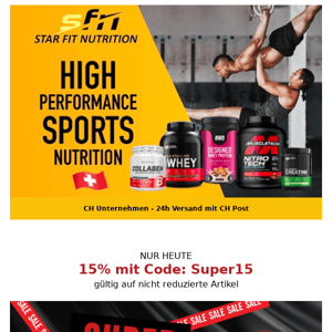 🔥 15% Code: Super15 🔥  Fitness Supps - nur heute!